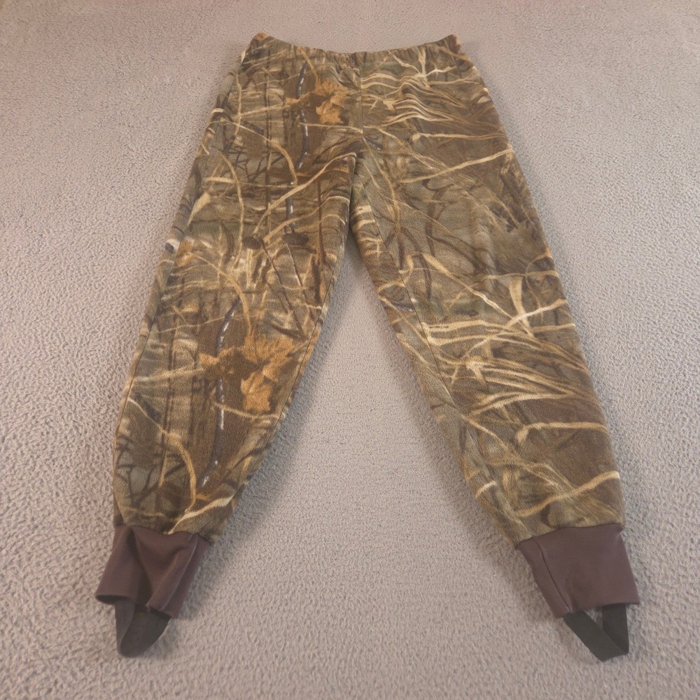 Cabelas Sweatpants Mens L Camo Berber Fleece Stirrup Tapered Leg Hunting Outdoor